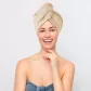 Turban kąpielowy 65x23 beżowy frotte new ręcznik do włosów na głowę