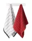 Zestaw ręczników kuchennych 38x63 czerwony biały krata frotte komplet 2 szt. Bobby 1 bawełniany
