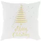 Poszewka świąteczna 45x45 Tree biała złota choinka Merry Christmas BN23