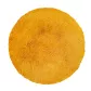 Dywan mata 90 cm Soft Round eco futro okrągły żółty antypoślizgowy Domarex