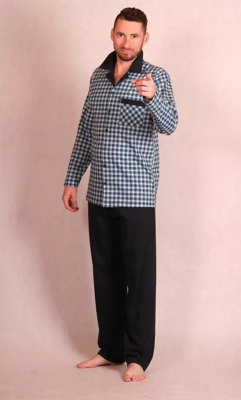 Piżama męska z długim rękawem D 608 MAXI L/XL 182/106 - zdjęcie poglądowe, inna kolorystyka produktu