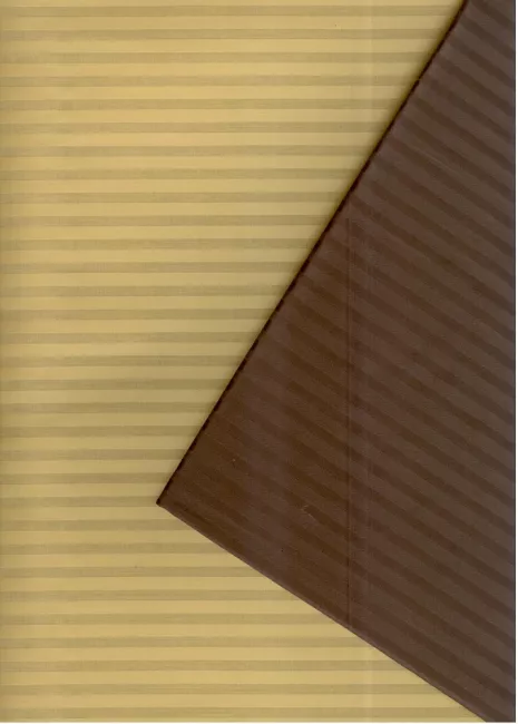Pościel satynowa jednobarwna w paski 160x200 brązowo-złota 4193