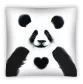 Poszewka dziecięca 40x40 3D biała czarna Miś Panda serduszko PS 0012 8557