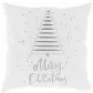 Poszewka świąteczna 45x45 Tree biała srebrna choinka Merry Christmas BN23
