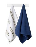 Ręcznik kuchenny 38x63 niebieski biały pasy frotte komplet 2 szt. Bobby 6 bawełniany