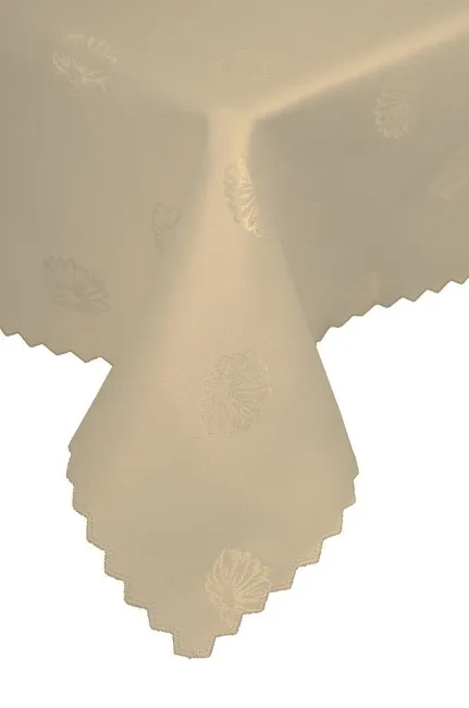 Obrus plamoodporny 140x220 wz 196 kwiatki beżowy poliestrowy