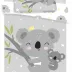 Pościel bawełniana 100x135 Miś Koala gwiazdki 7554 biała szara dziecięca do łóżeczka Sweet Deams poszewka 40x60