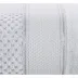 Ręcznik Jessi 50x90 srebrny frotte 500g/m2 z fakturą wytłaczanej krateczki i welurową bordiurą Eurofirany