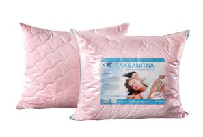 Poduszka antyalergiczna 50x60 Aksamitna różowa zapinana na zamek 100% microfibra AMW