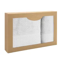 Komplet ręczników 2 szt Solano biały w pudełku Darymex