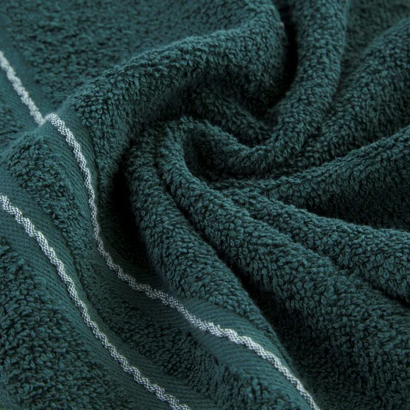 Ręcznik Emina 30x50 turkusowy zdobiony  stebnowaną bordiurą 500 g/m2 Eurofirany