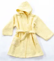 Szlafrok dziecięcy 48 Miesięcy żółty      bawełniany frotte Greno