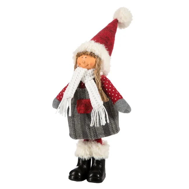 Ozdoba świąteczna Doll lalka 16A 33cm czewona stalowa