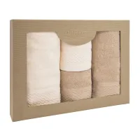 Komplet ręczników 4 szt Solano kremowy cappuccino w pudełku Darymex