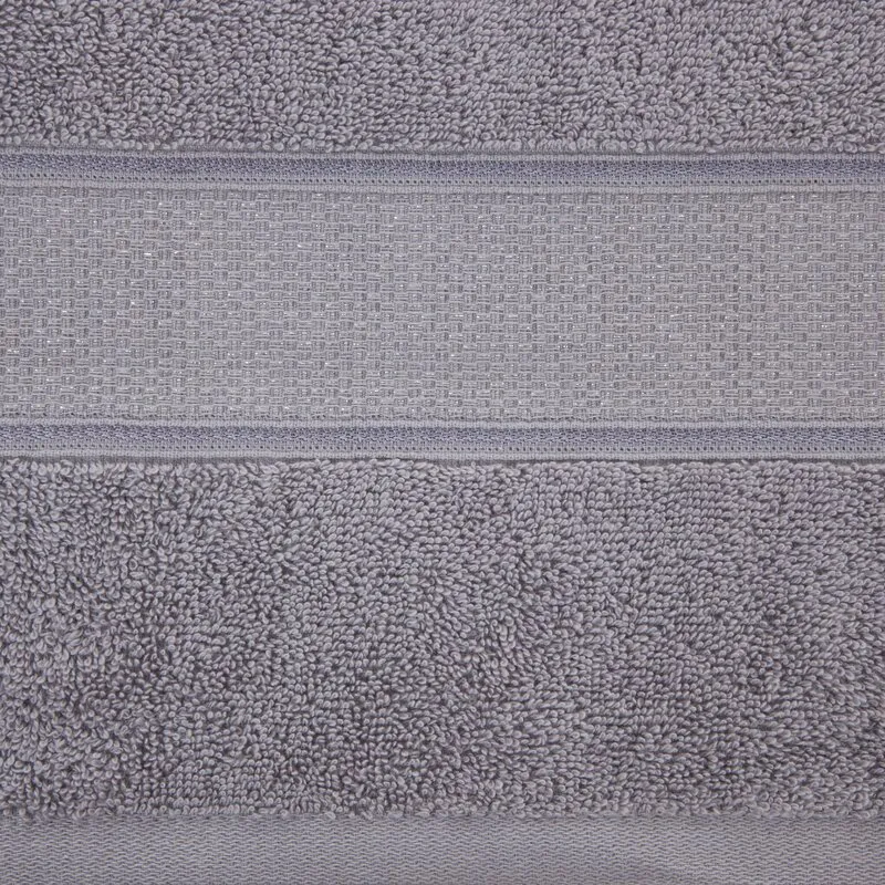 Ręcznik Liana 50x90 srebrny z błyszczącą  nicią 500 g/m2 Eurofirany