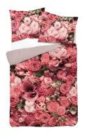 Pościel z mikrofibry 3D 160x200 Kwiaty róże różowa 4347 A Magic 2