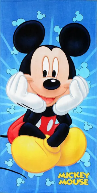 Ręcznik plażowy 70x140 Myszka Miki 4437 Mickey Mouse niebieski dziecięcy