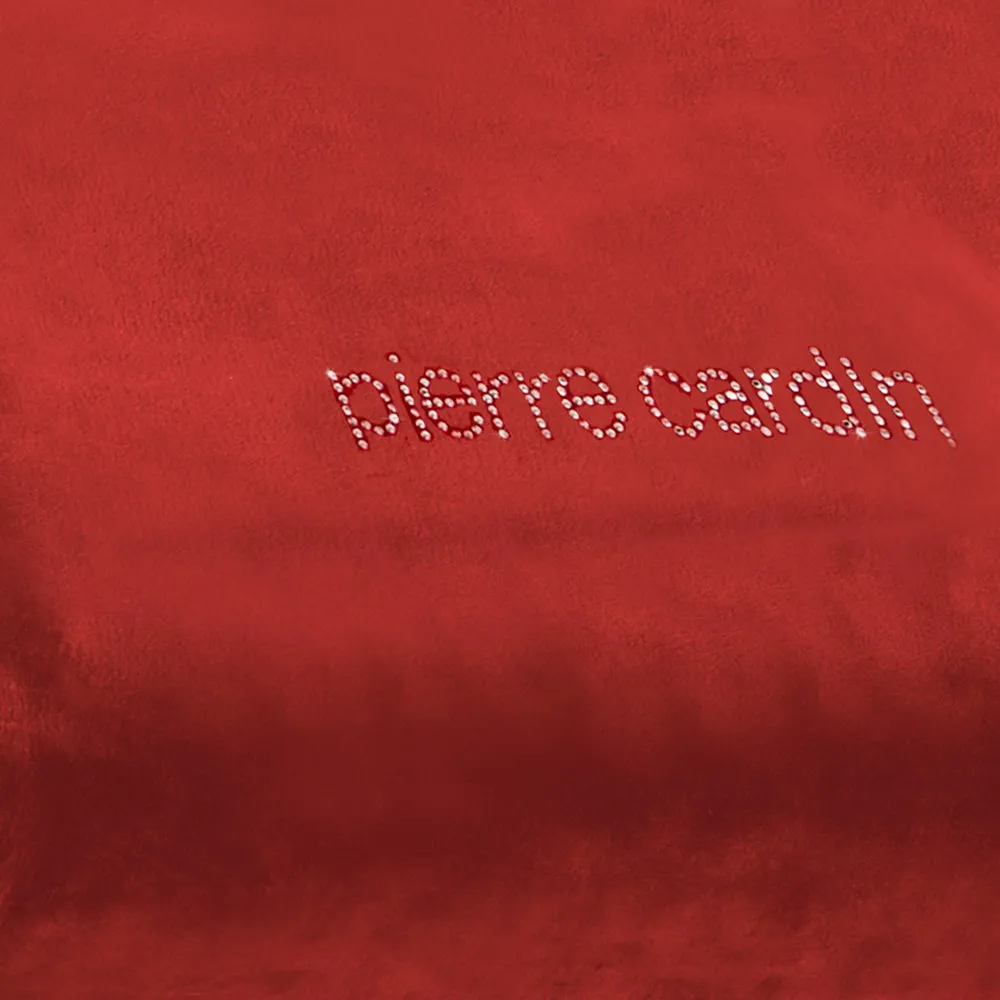 Koc narzuta akrylowy 160x240 Coral 670g/m2 czerwony kryształki Pierre Cardin