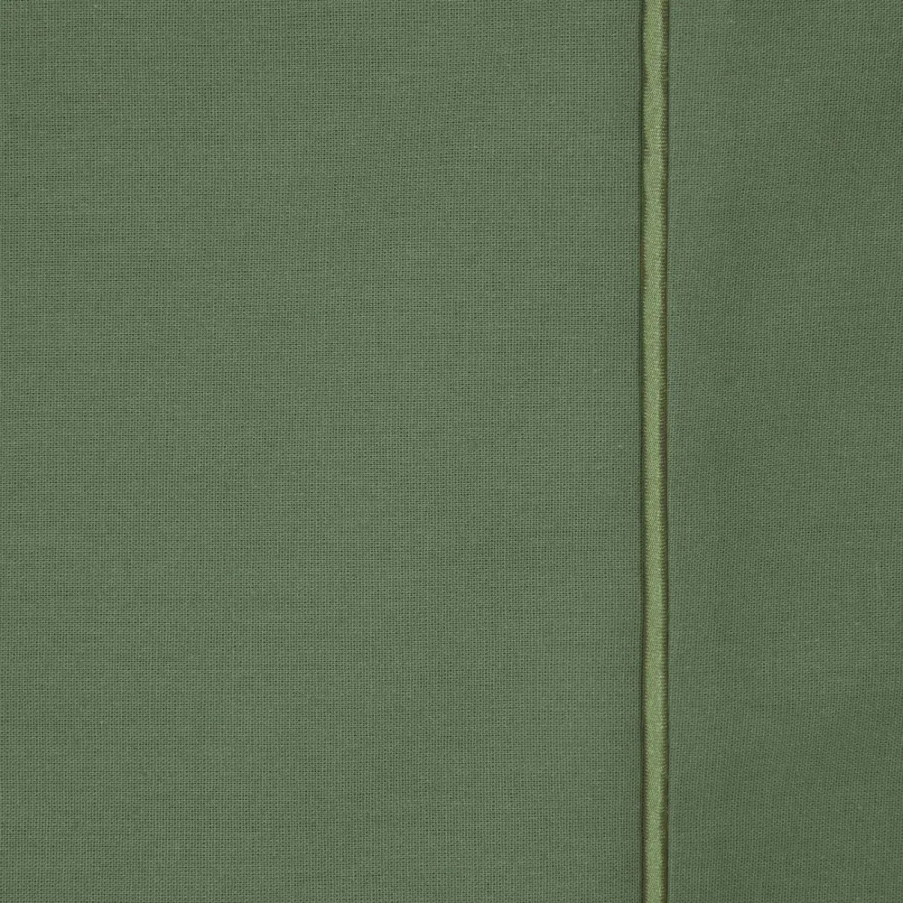 Pościel bawełniana 220x200 Monte         oliwkowa z lamówką na poduszkach jednobarwna Terra Collection Eurofirany