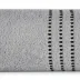 Ręcznik 70x140 Fiore stalowy 500g/m2 frotte Eurofirany ozdobiony bordiurą w postaci cienkich paseczków