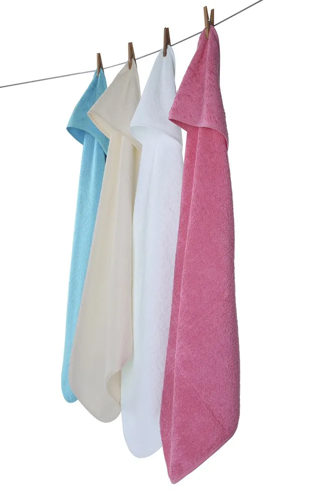 Okrycie kąpielowe 80x80 niemowlęce różowe ręcznik z kapturkiem 9078S 380g/m2 Clarysse