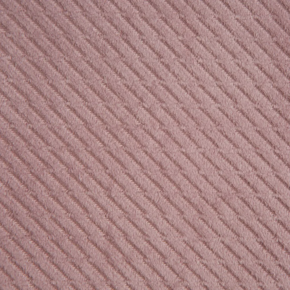 Zasłona 140x250 Eliza pudrowa różowa gotowa na przelotkach z drobnym wytłaczanym wzorkiem geometrycznym Eurofirany