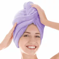 Turban ręcznik do włosów Active lawendowy mikrofibra
