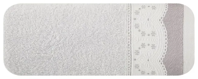 Ręcznik Tina 70x140 02 srebrny 450g/m2 frotte Eurofirany