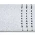 Ręcznik 70x140 Fiore srebrny 500g/m2 frotte Eurofirany ozdobiony bordiurą w postaci cienkich paseczków