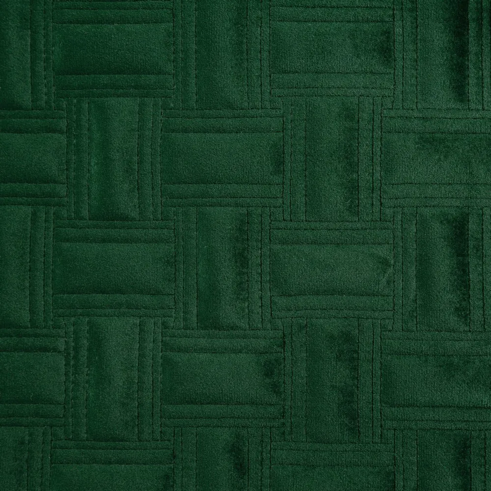 Narzuta dekoracyjna 220x240 Ria 3 zielona ciemna welurowa geometryczna Eurofirany