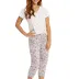 Piżama damska 636 ekri rozmiar: XL        krótki rękaw spodnie 3/4