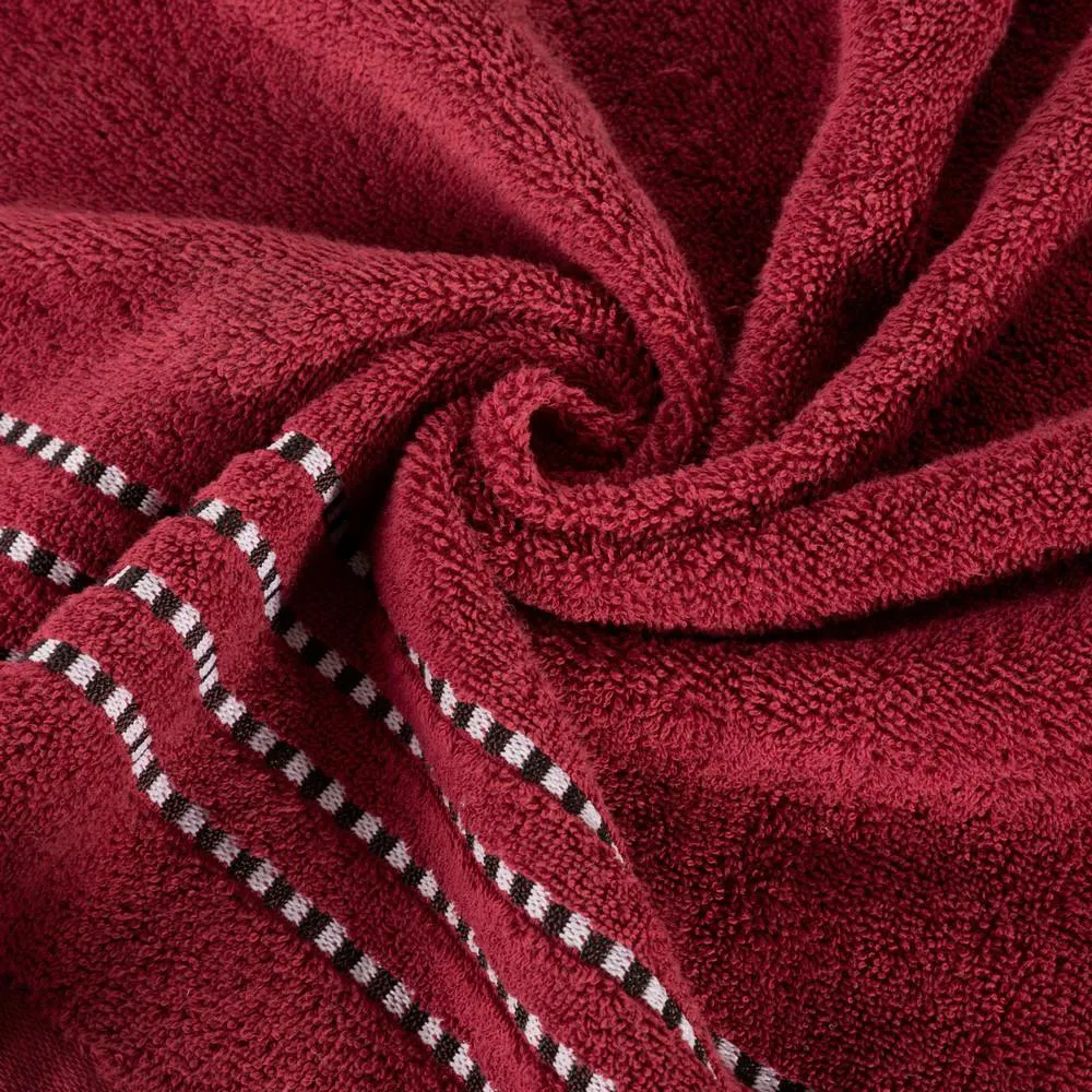 Ręcznik 50x90 Fiore  czerwony 500g/m2 Eurofirany