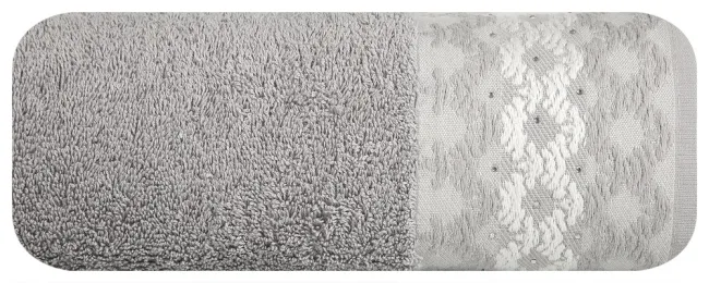 Ręcznik Simona 50x90 04 srebrny 480g/m2 Eurofirany