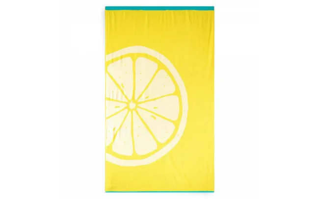 Ręcznik plażowy 100x160 Citron 8891/1     żółty cytryna bawełniany frotte Zwoltex