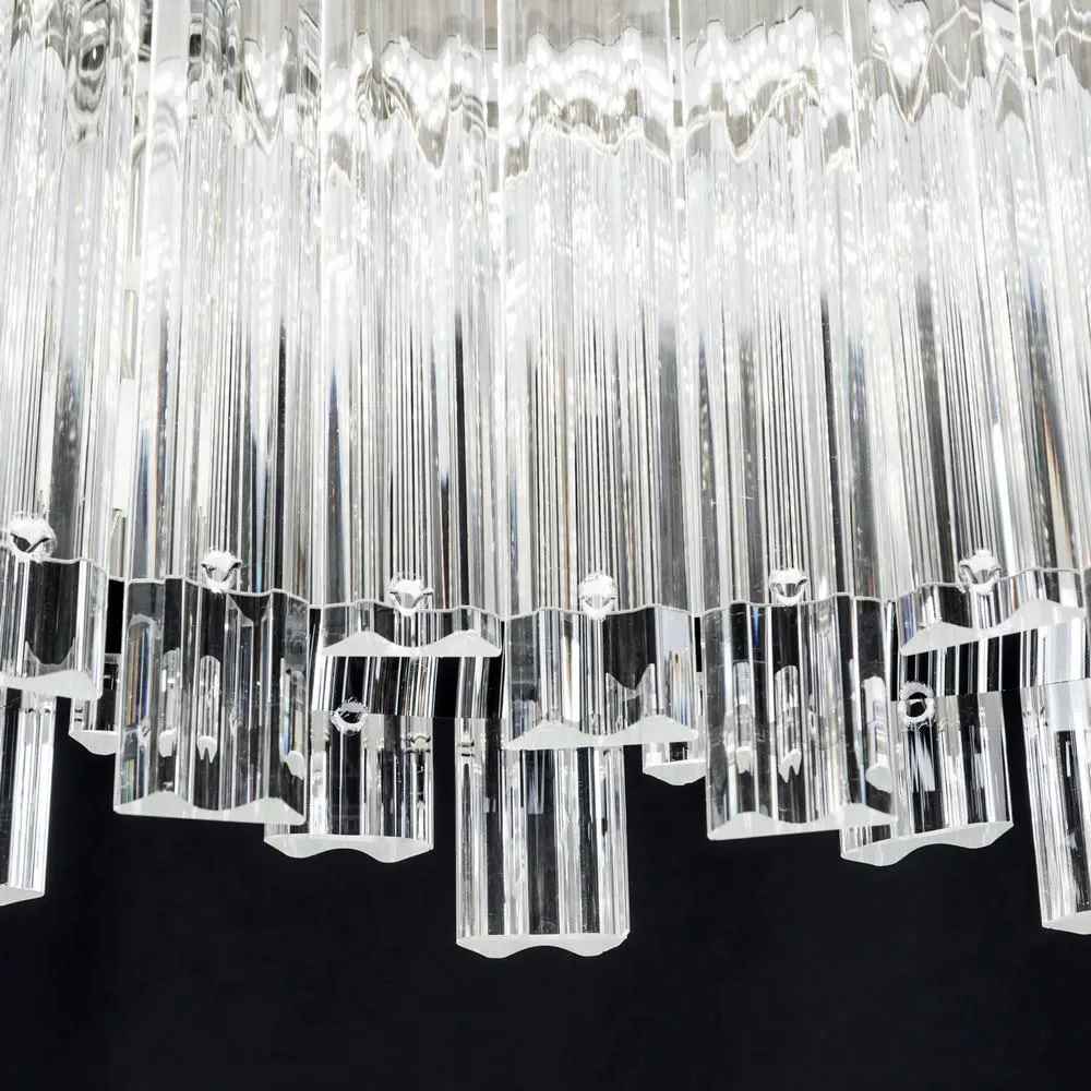 Lampa wisząca Alexa zwisające kryształowe elementy 49x20x120 cm styl nowoczesny klasyczny do salonu sypialni