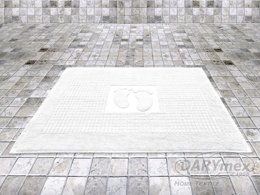 Dywanik łazienkowy 50x70 Stopki Hotelowy biały bawełniany 650g/m2 Darymex