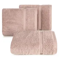 Ręcznik Vilia 70x140 pudrowy różowy frotte 530g/m2 Eurofirany