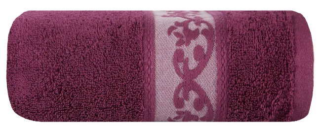 Ręcznik Cezar 50x90 bordowy 11 frotte 600 g/m2 z bawełny egipskiej