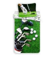 Pościel bawełniana 140x200 Golf pole golfowe zielona 4997 poszewka 70x90 dla fana miłośnika golfa