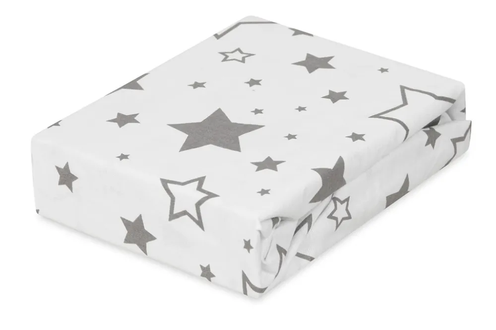 Prześcieradło bawełniane z gumką 60x120   gwiazdy galaktyka do łóżeczka dziecięcego BabyMatex