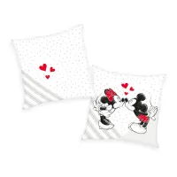 Poduszka dekoracyjna 40x40 Miki i Minnie – Miłość biała czarna H24