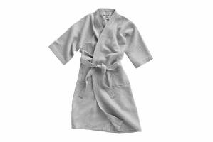 Szlafrok gofrowany szary XXL bawełniany Kimono Gofer
