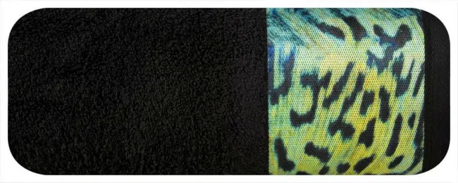 Ręcznik Laila 70x140 550g/m2 panterka czarny Eurofirany