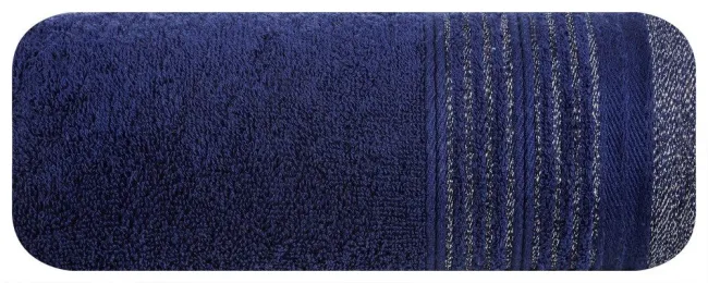 Ręcznik Ellen 70x140 12 niebieski srebrny 500g/m2 Eurofirany