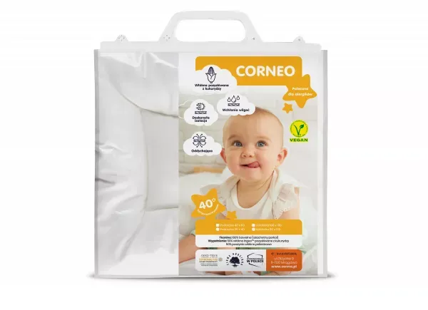 Poduszka dziecięca 35x40 Corneo płaska    biała 0,80g Inter Widex