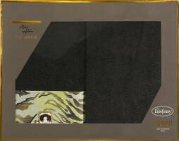 Komplet ręczników w pudełku Cecil 2szt 50x90 czarny 500g/m2 frotte Eva Minge Eurofirany