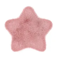 Dywanik mata 60 cm Soft Star gwiazda eko futro różowy antypoślizgowy Domarex