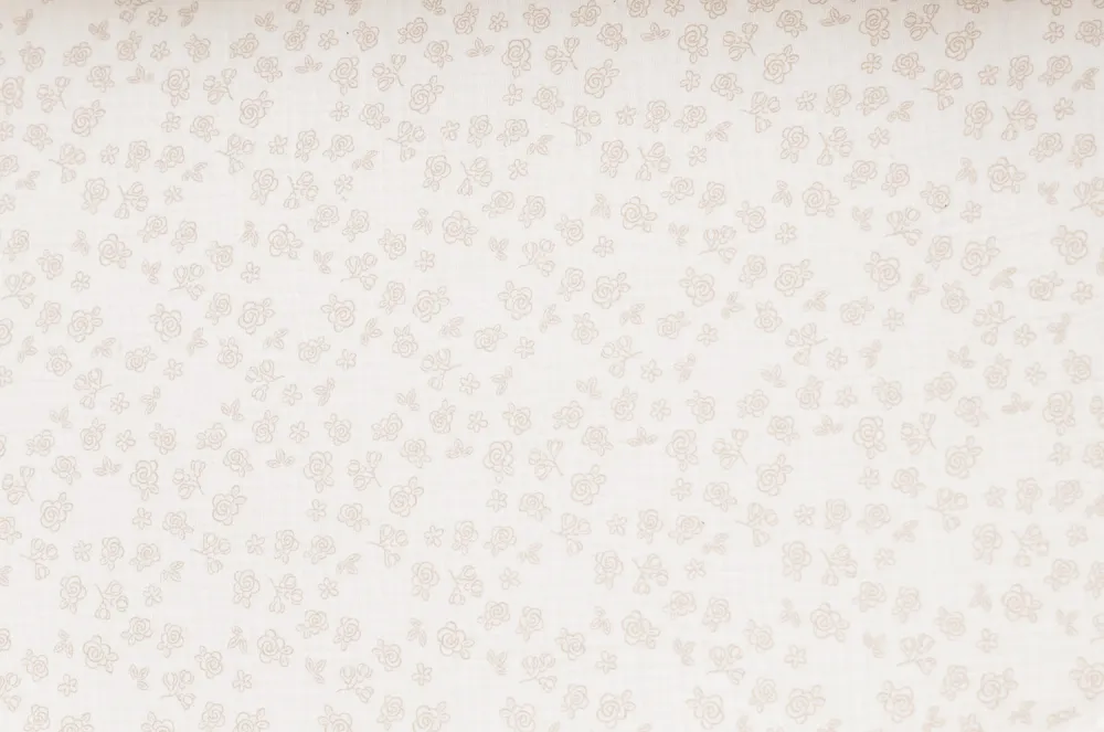Gniazdko niemowlęce Prestige muslin       designe 55x80 biało beżowe w kwiatuszki materacyk pozycjonujący