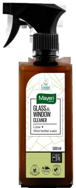 Płyn do mycia szkła i okien z wodą        miętową Glass&Window 500ml limonkowy Mayeri Organic