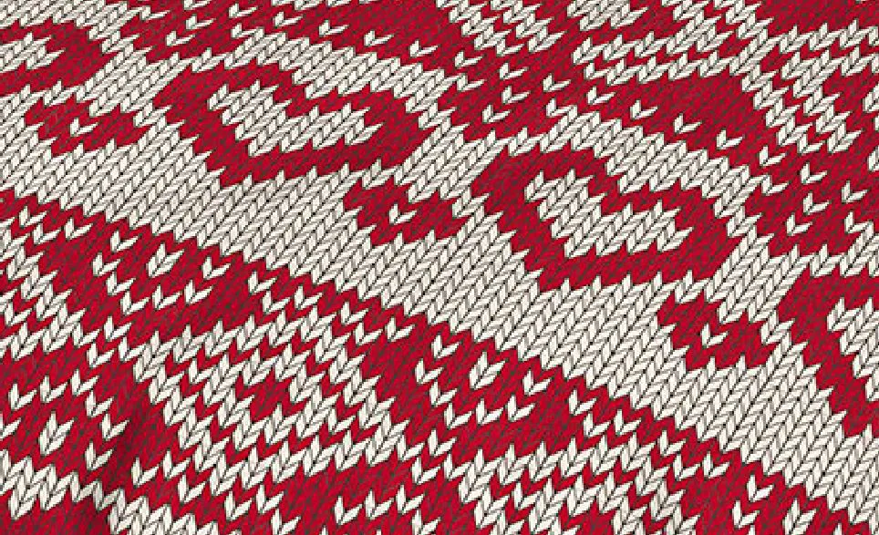 Pościel flanelowa 160x200 31464/2 sweterek serduszka świąteczna czerwona biała